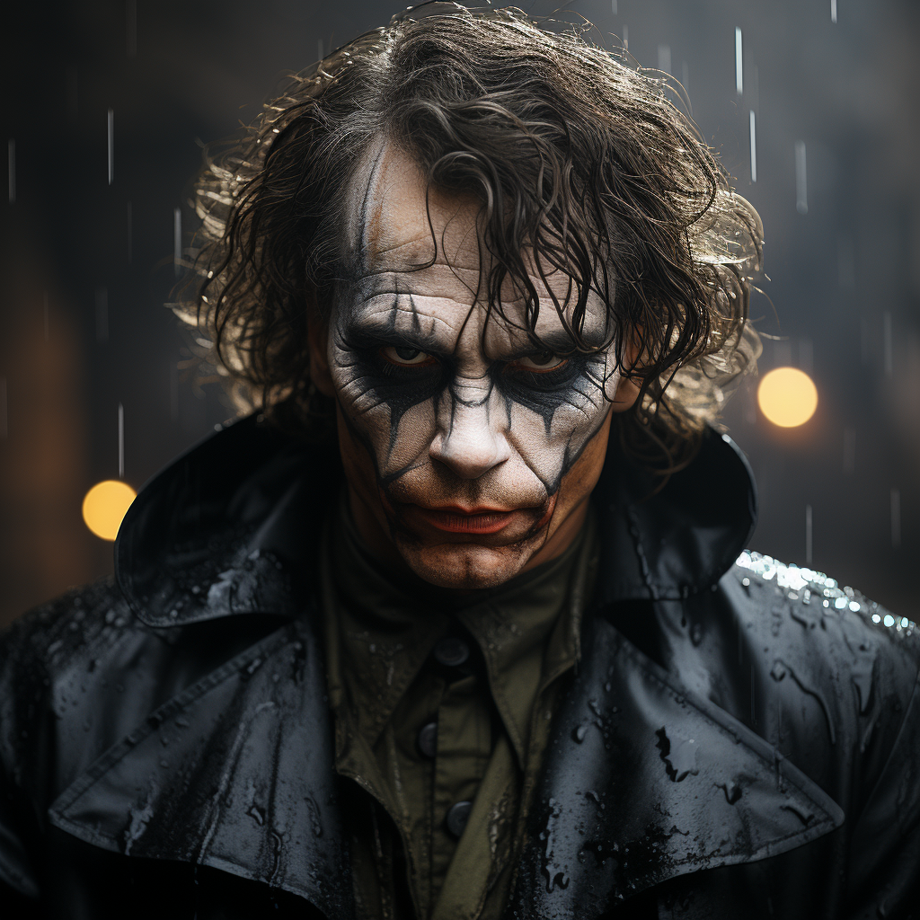 Closeup portrait of The Joker