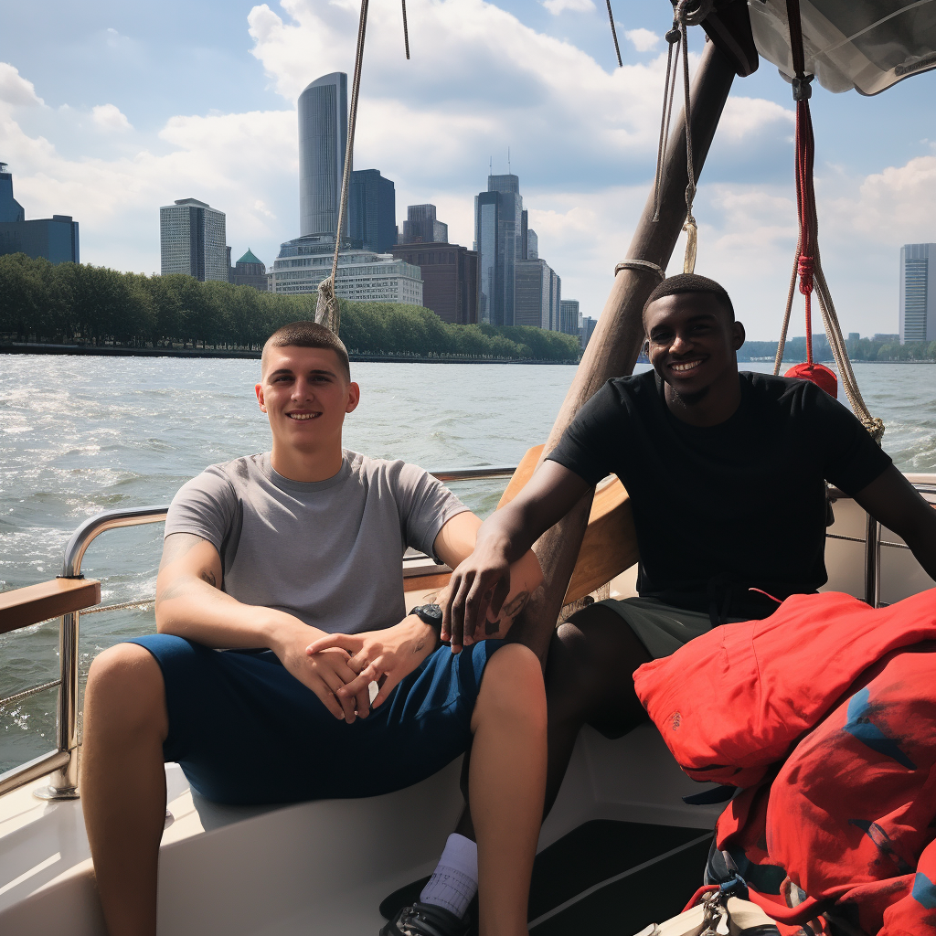 NBA Superstars on a Boat