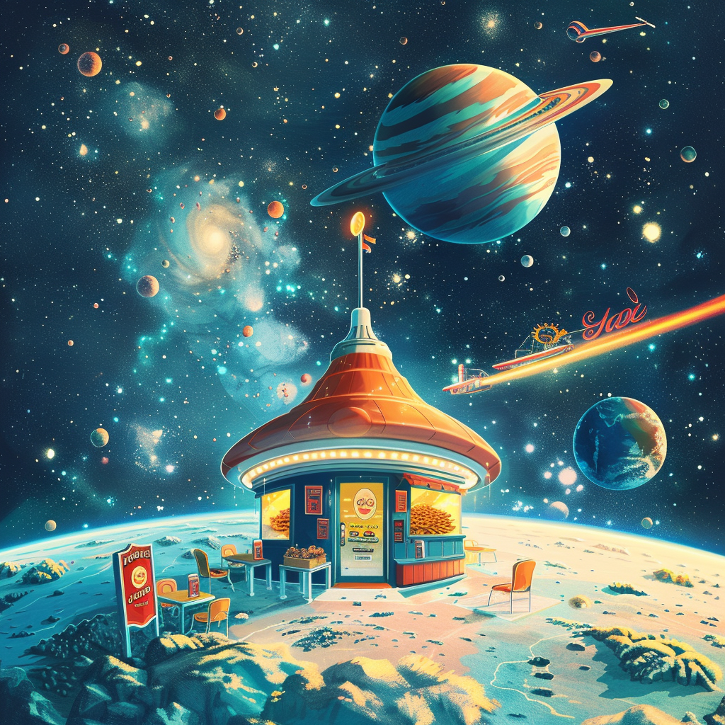 Jolibee fast food restaurant in space