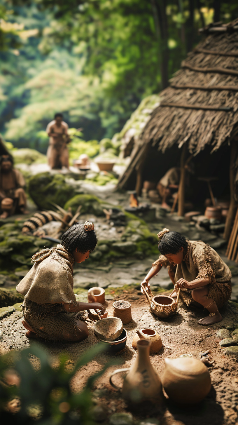 Jomon period part-time job scene photo