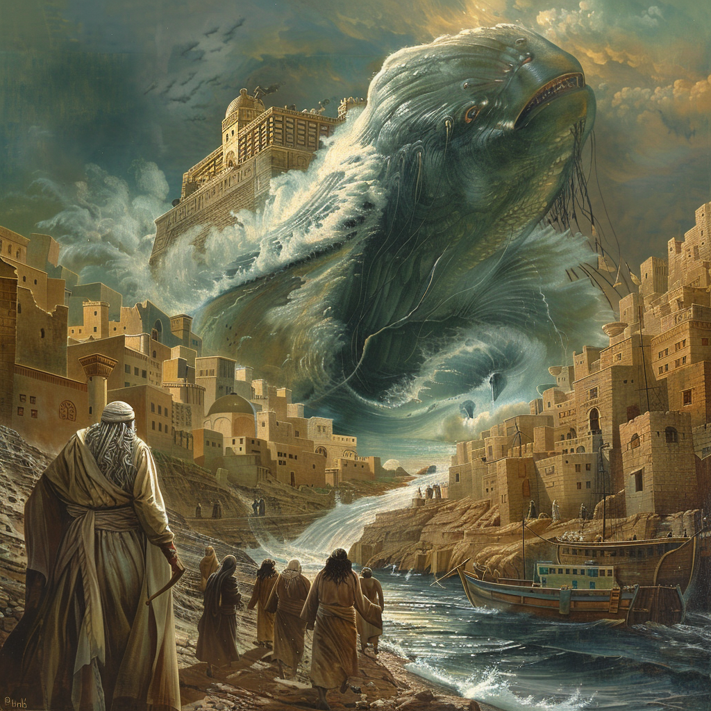 Jonah proclaims Nineveh's destruction