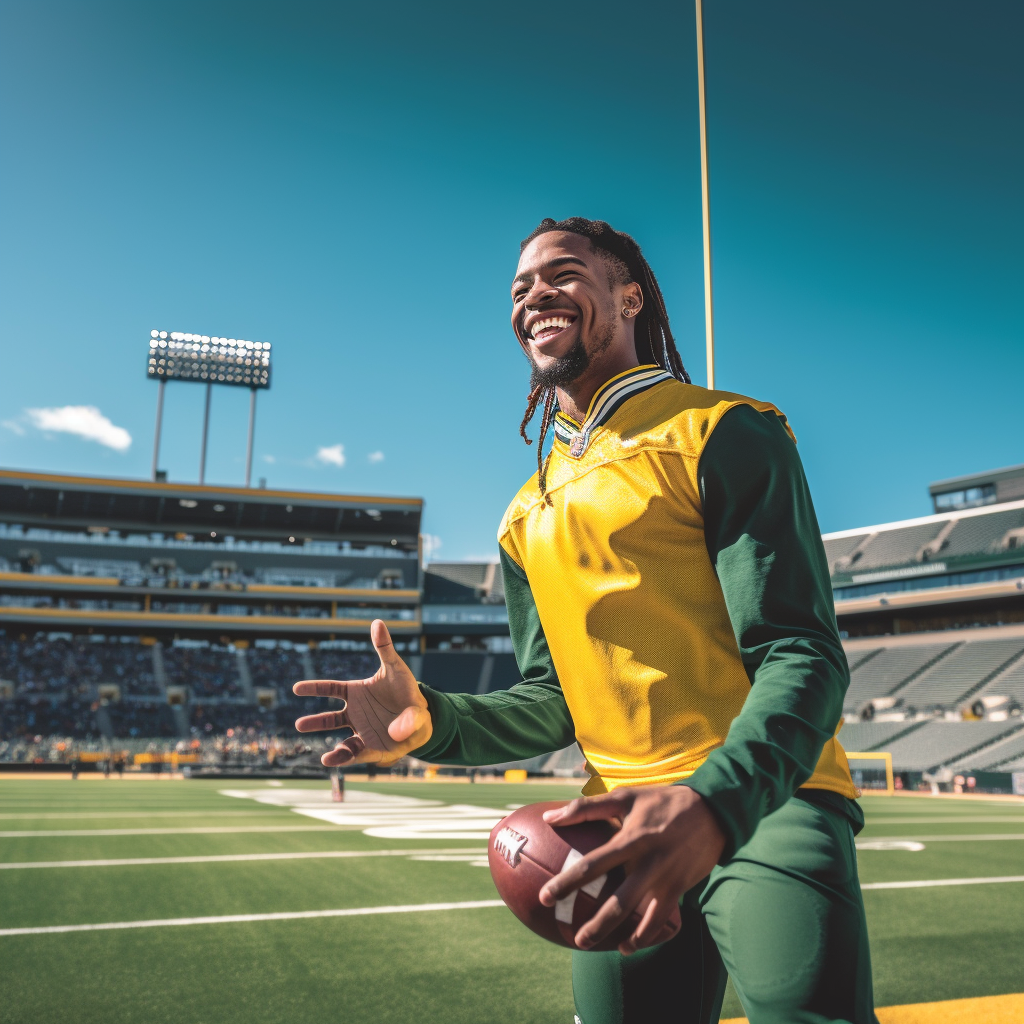 Packers QB Jordan Love in action