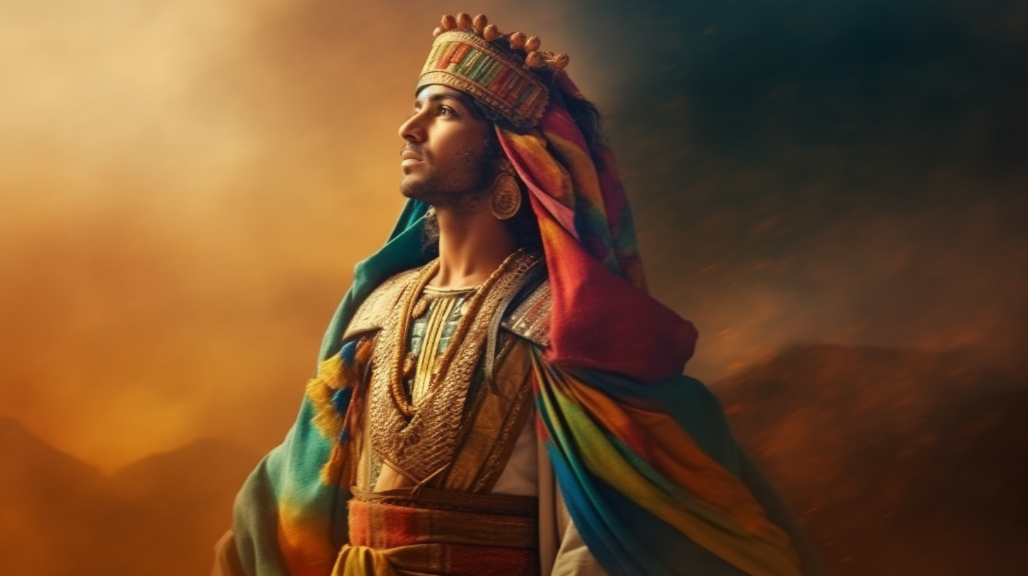 Joseph wearing his colorful coat