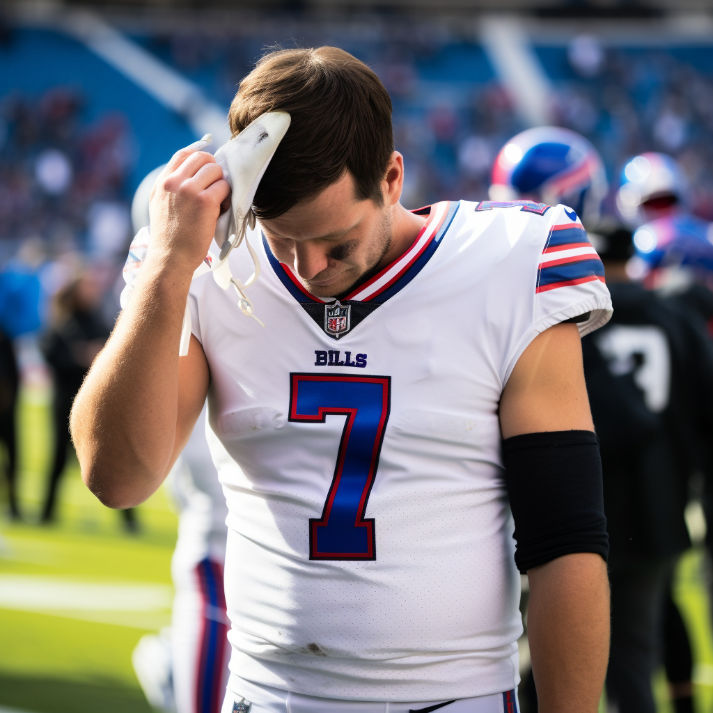 Distraught Josh Allen Crying Tears After Loss