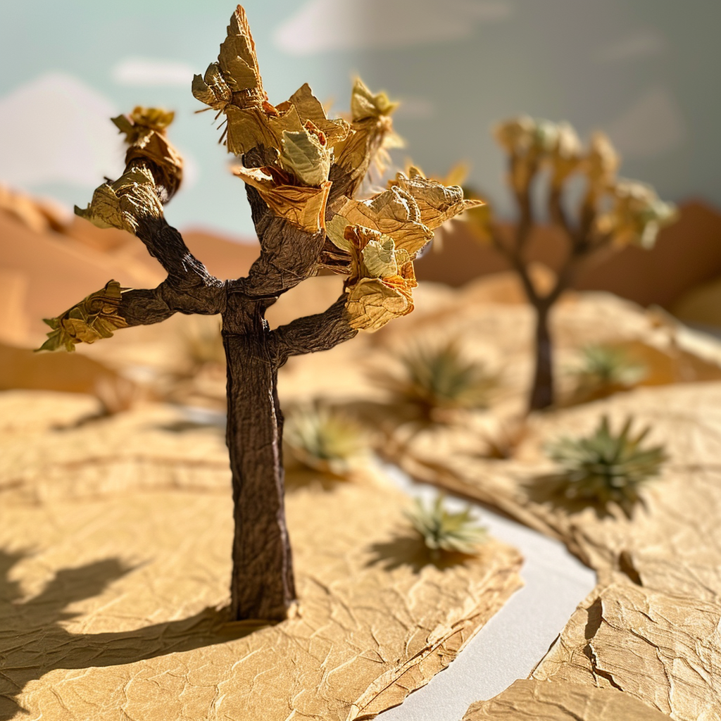 Paper craft of Joshua Tree Desert