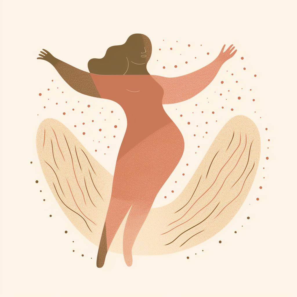 Vector Graphic of Joyful Female Shape