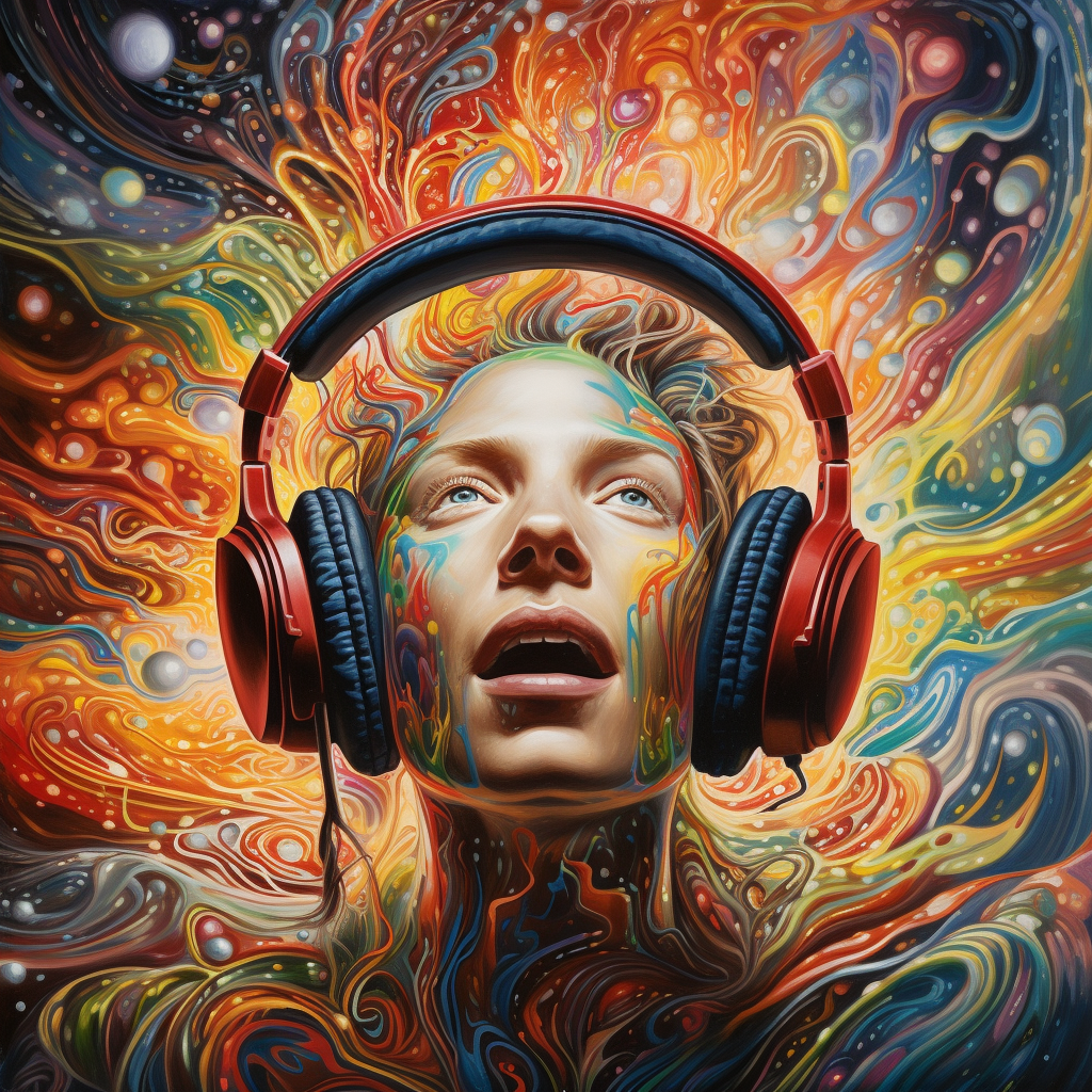 Listener enjoying monaural beats