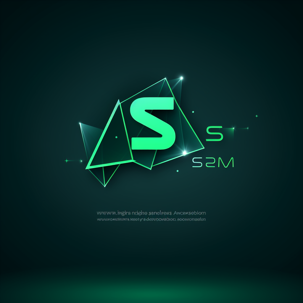 Green Flat Design JavaScript Text Logo