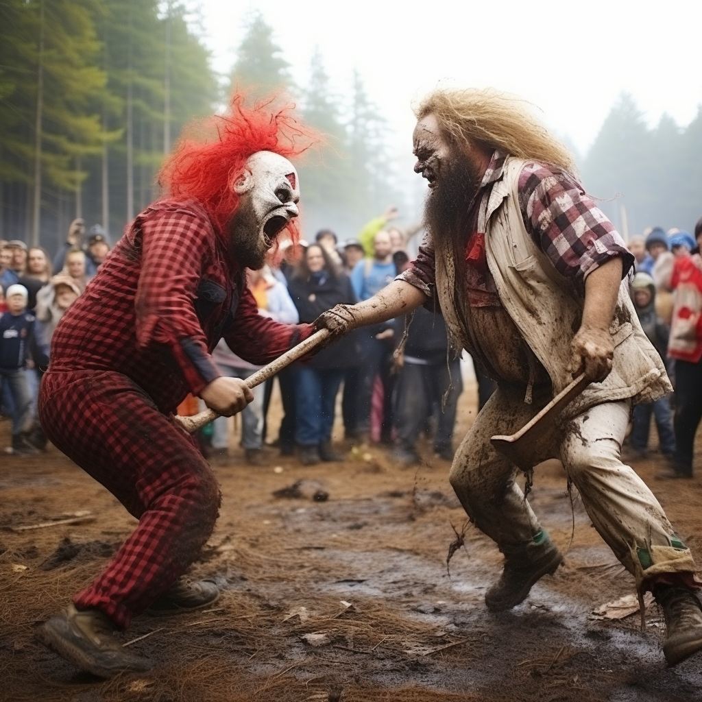 Intense Death Match between Juggalos and Lumberjacks