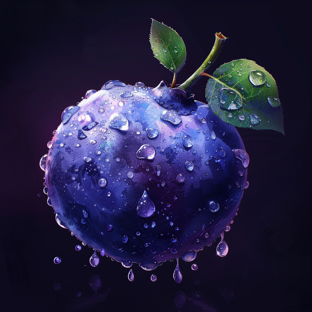 Delicious Ripe Blueberry Dew Drops