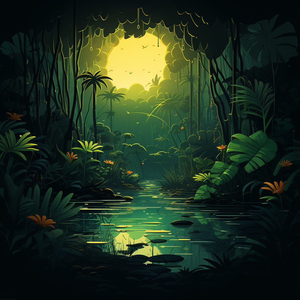 Minimalistic jungle image