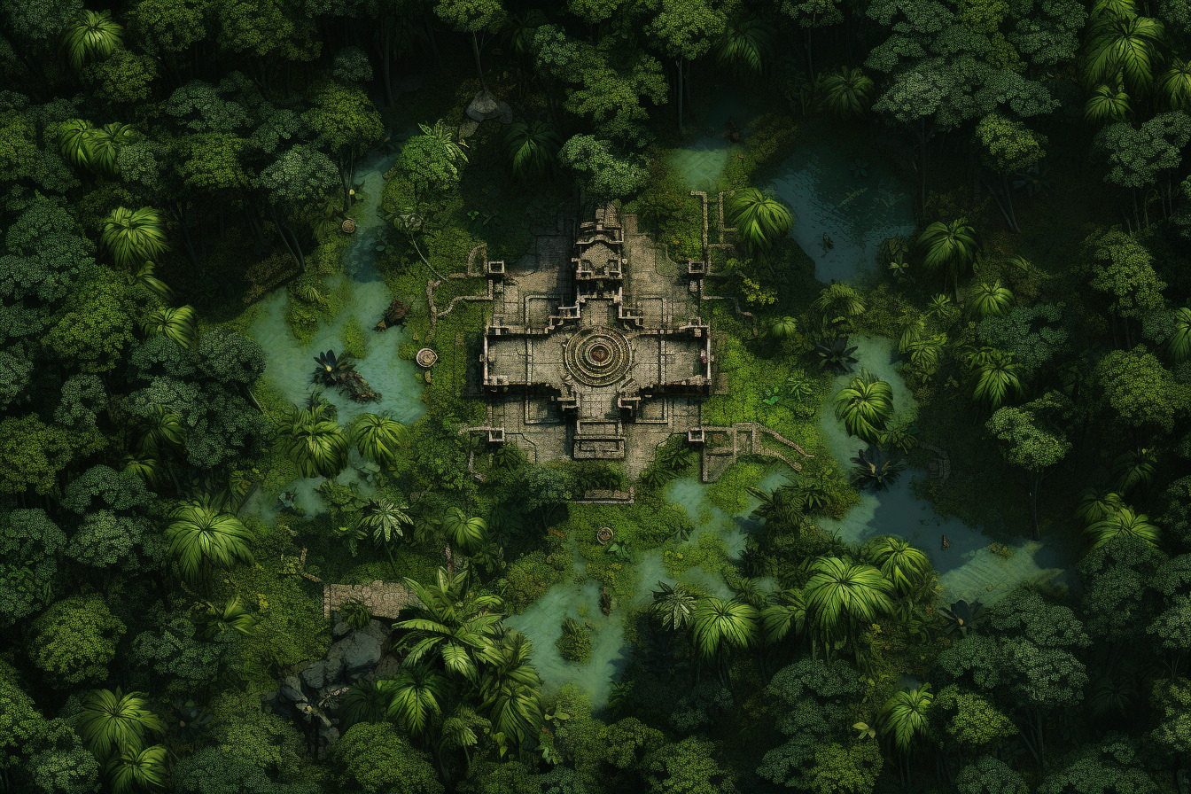 Detailed RPG Map of Jungle