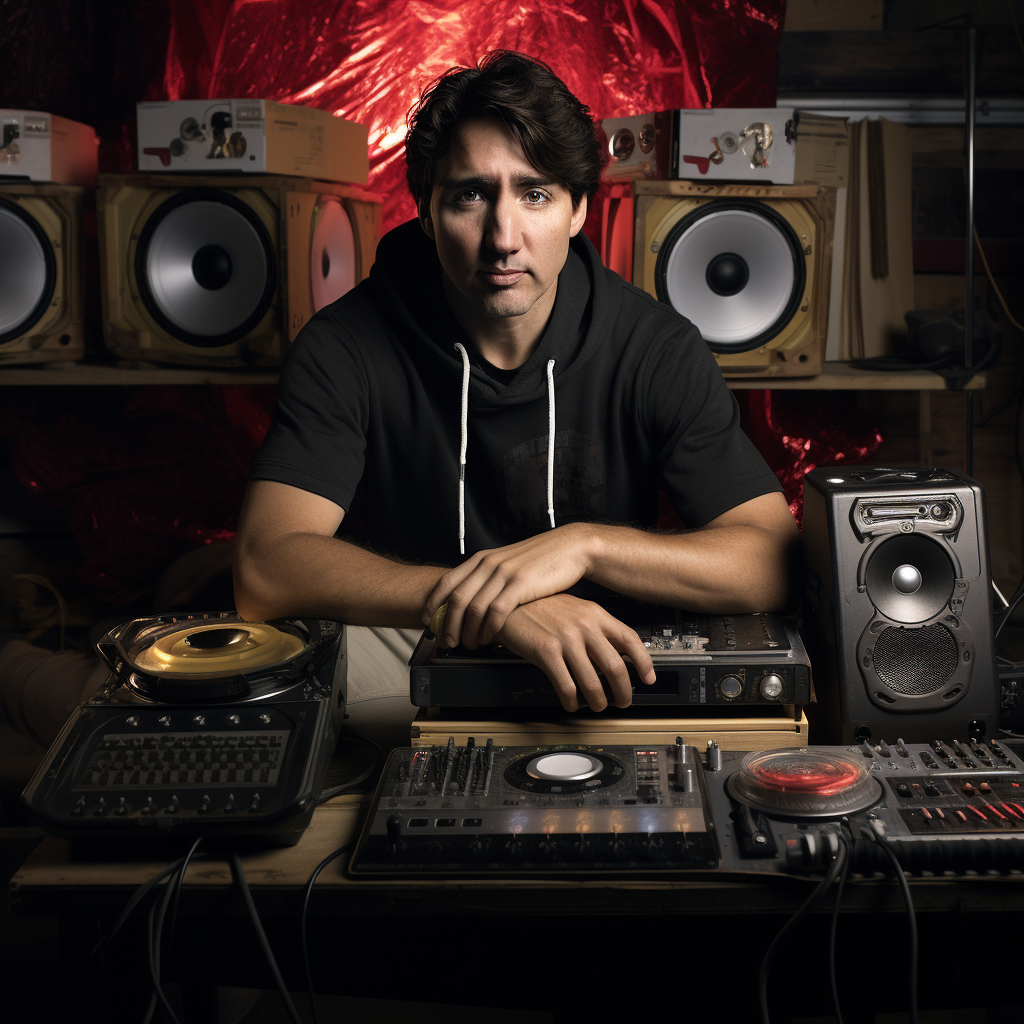 Justin Trudeau rocking the techno beats