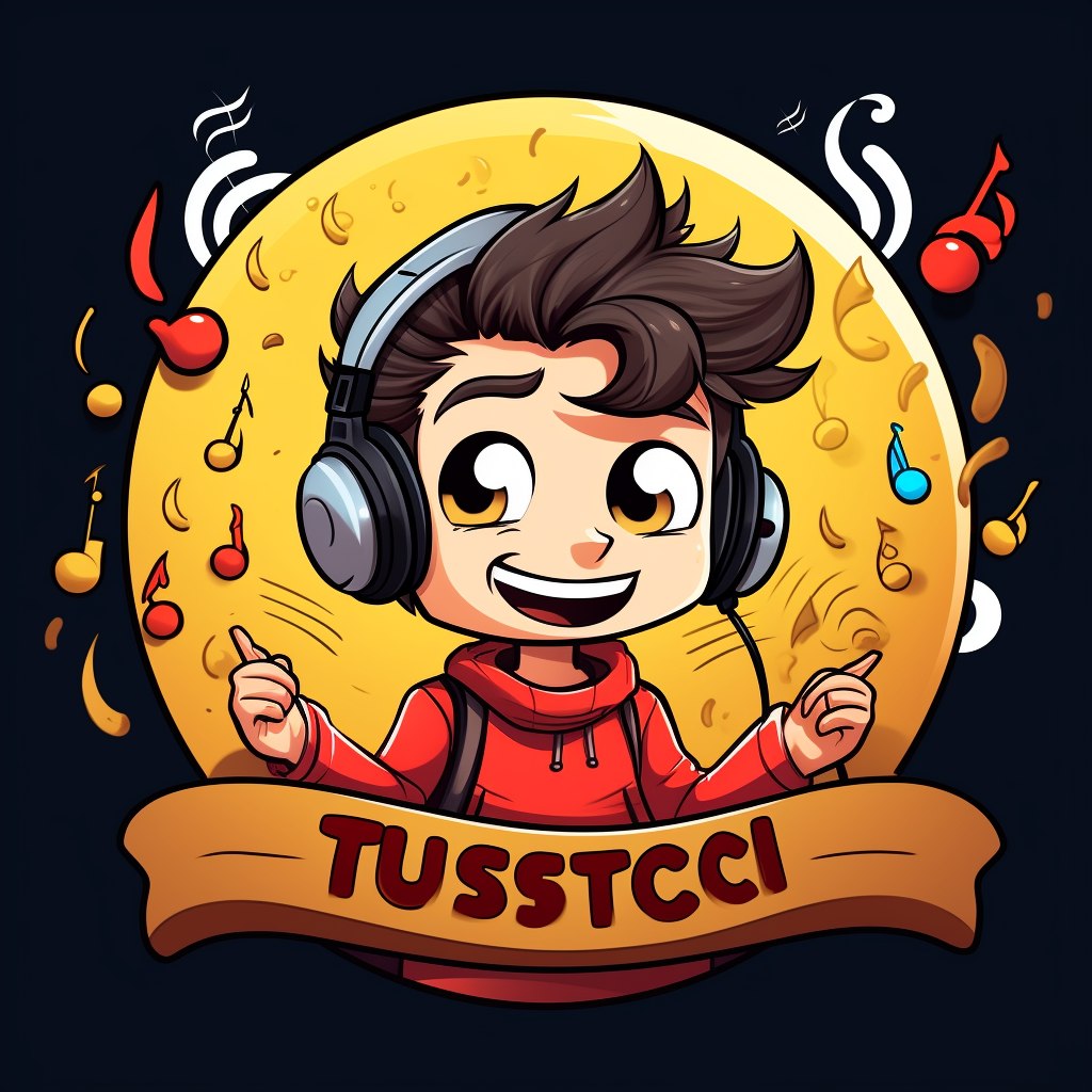 Cartoon-style logo for JustMusic TikTok channel