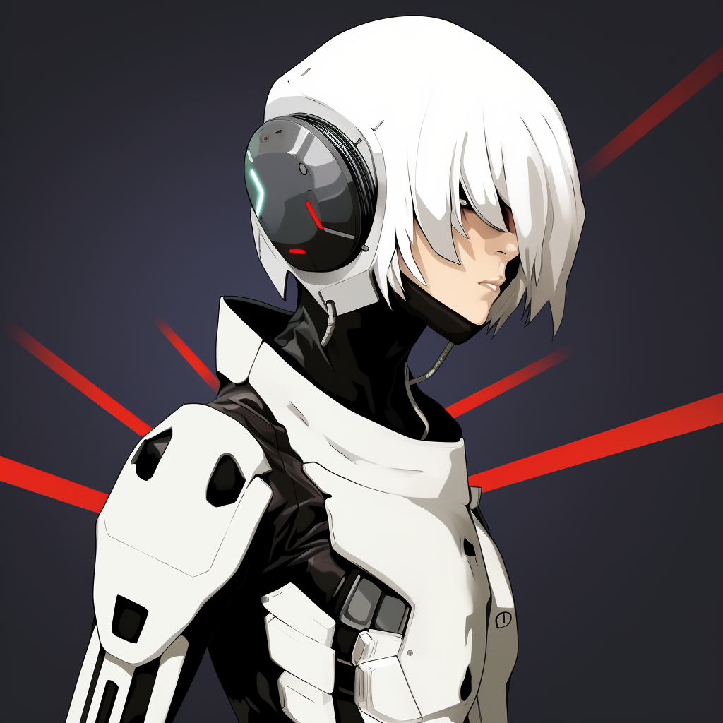 K1-B0 in a futuristic spacesuit