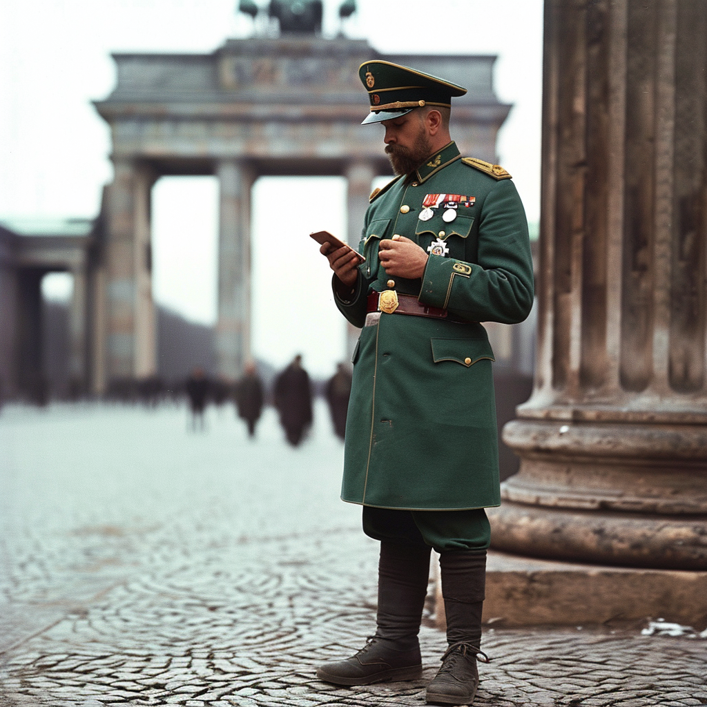 Kaiser Wilhelm II in Green Vans Sneakers at Brandenburger Tor