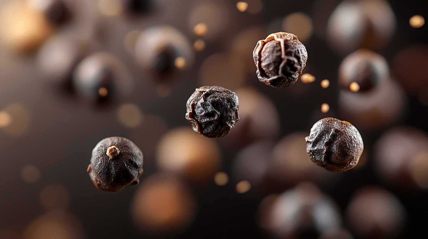 Fresh Kampot Peppercorns Closeup