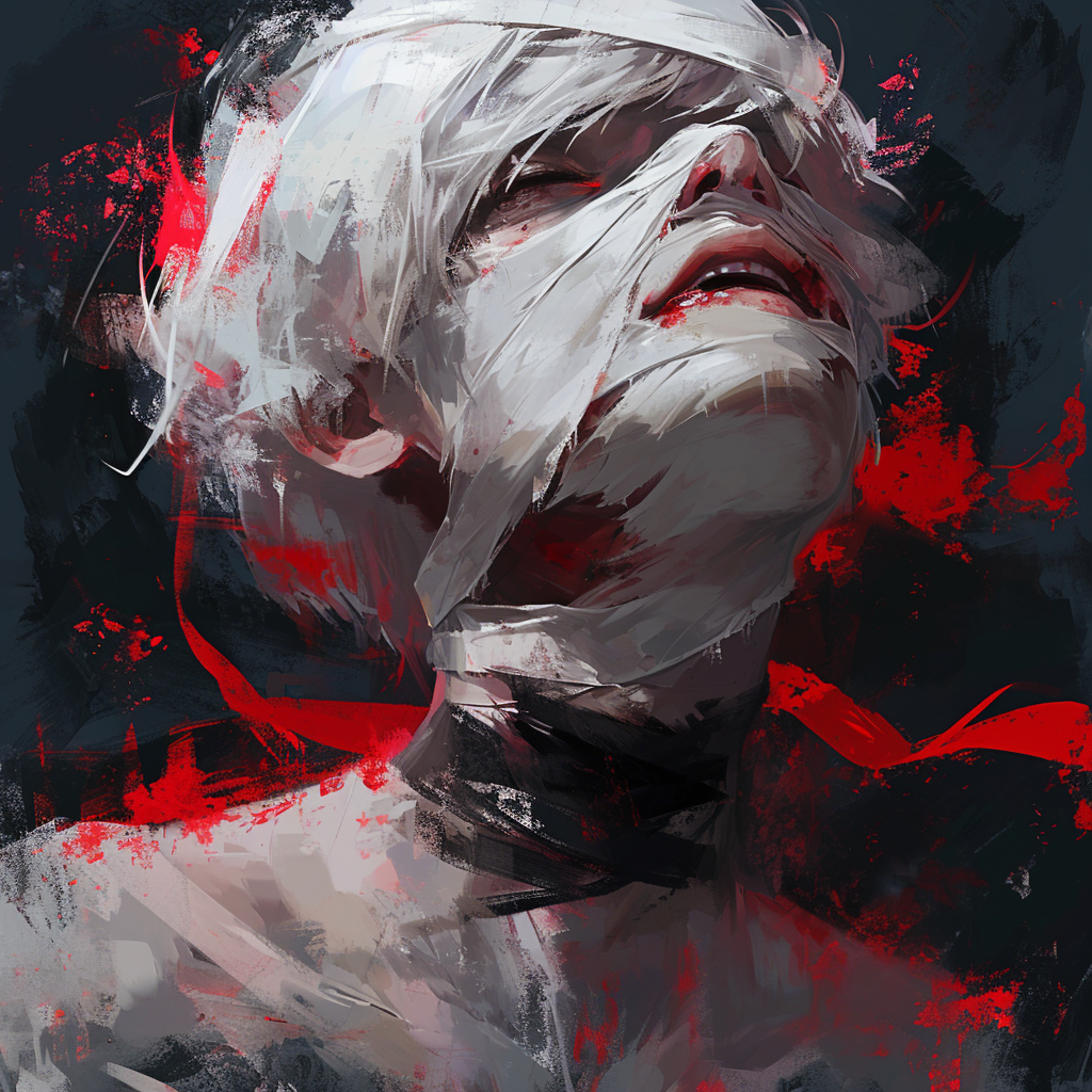 Kaneki Ken with bandages on face