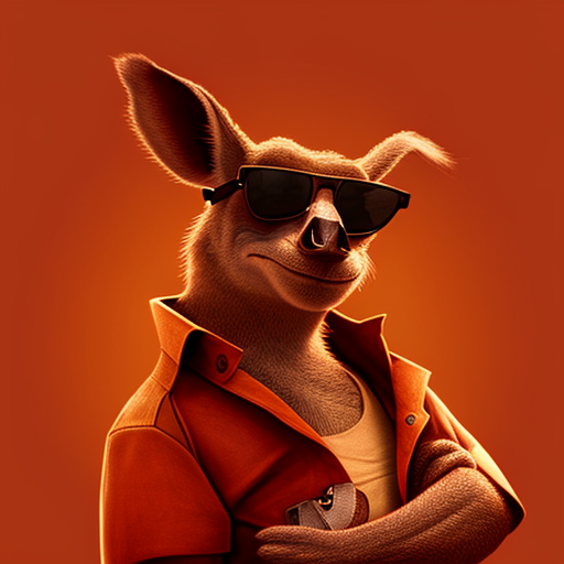 Kangaroo Jack with Sunglasses and Cigar