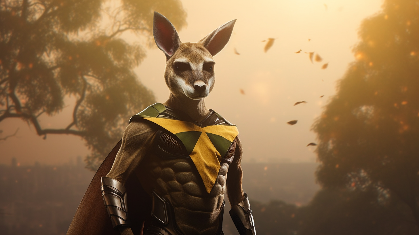 Epic Kangaroo Superhero in Australia