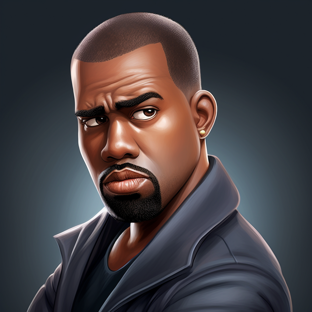 Kanye West Caricature Portrait