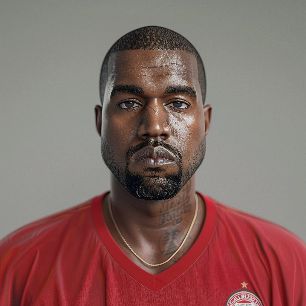 Kanye West in Turkish soccer kit