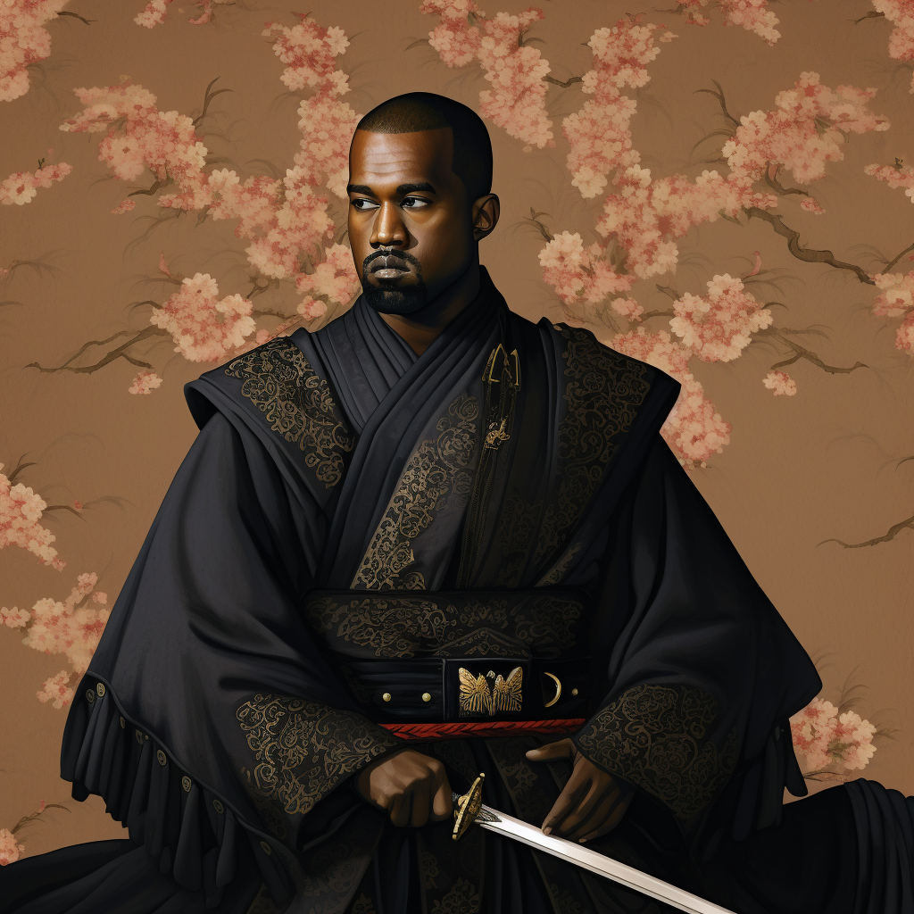 Kanye West as Samurai in Black Armor