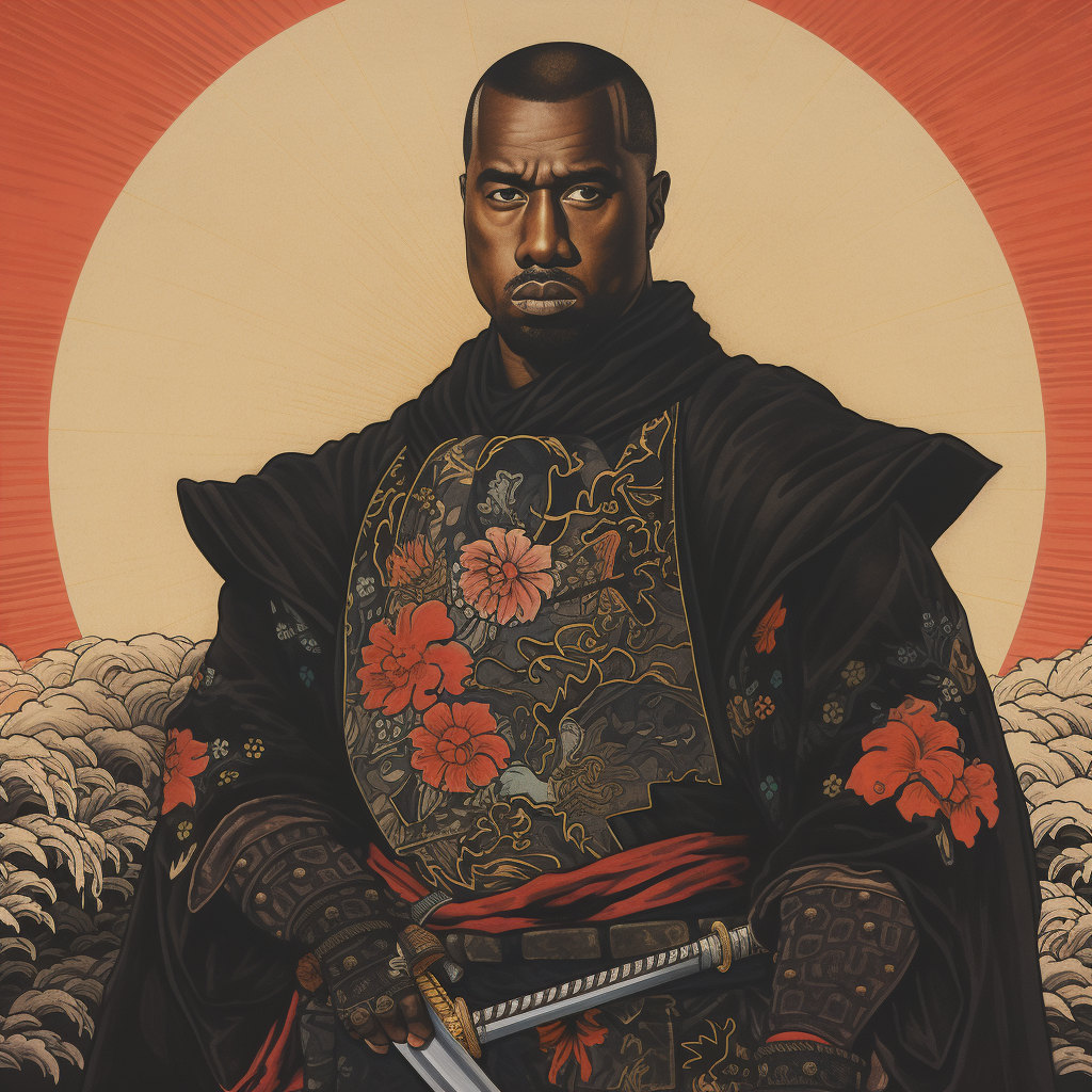 Kanye West as Samurai in Black Armor