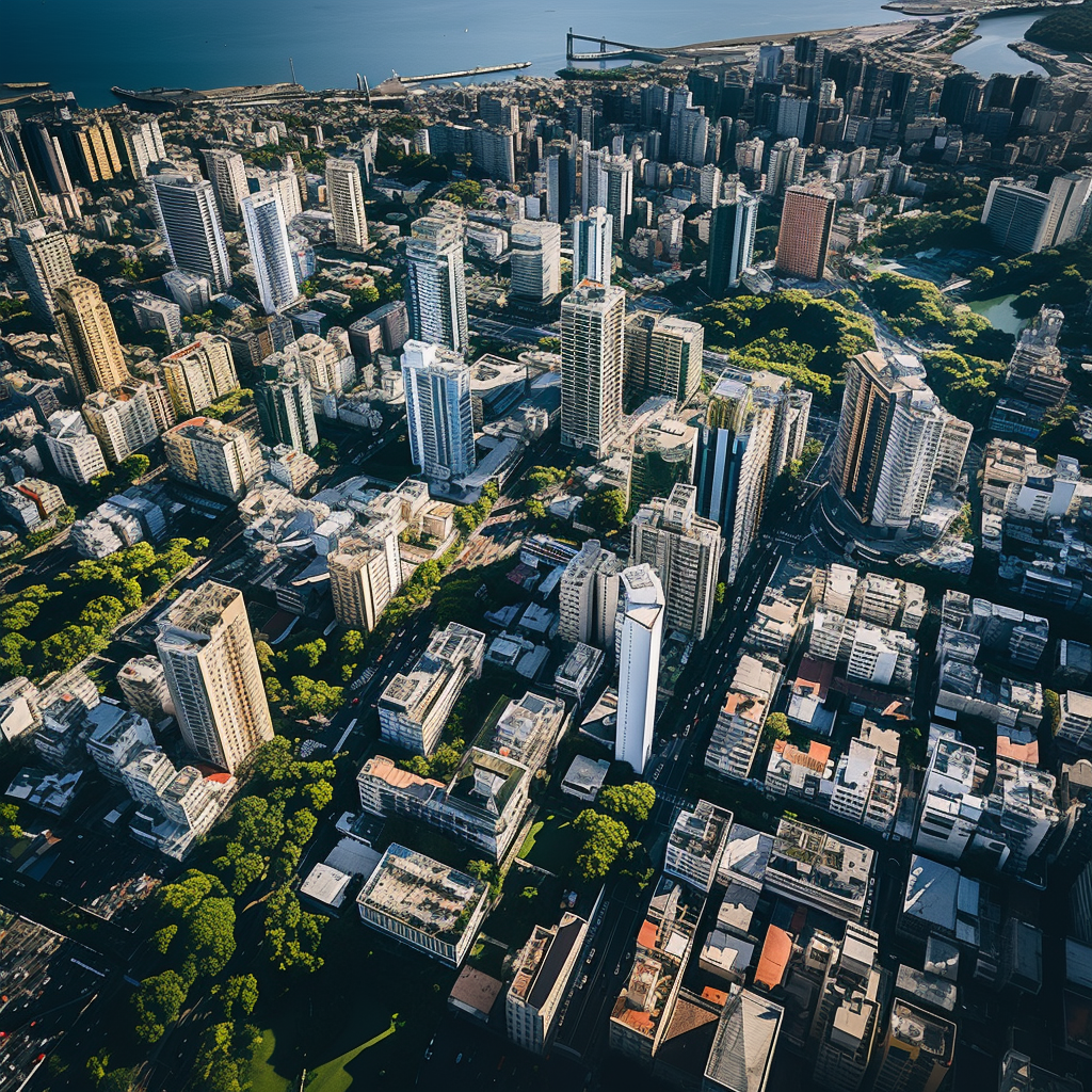 Aerial view of Kaohsiung's vibrant skyline