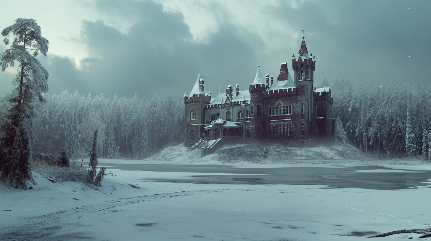 Karelian Castle Palace Winter Cinematic Dramatic