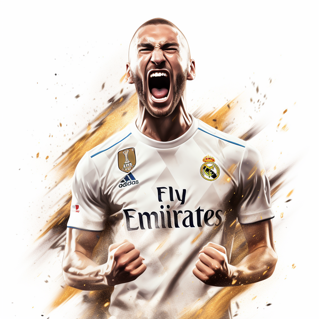 Karim Benzema mad without background