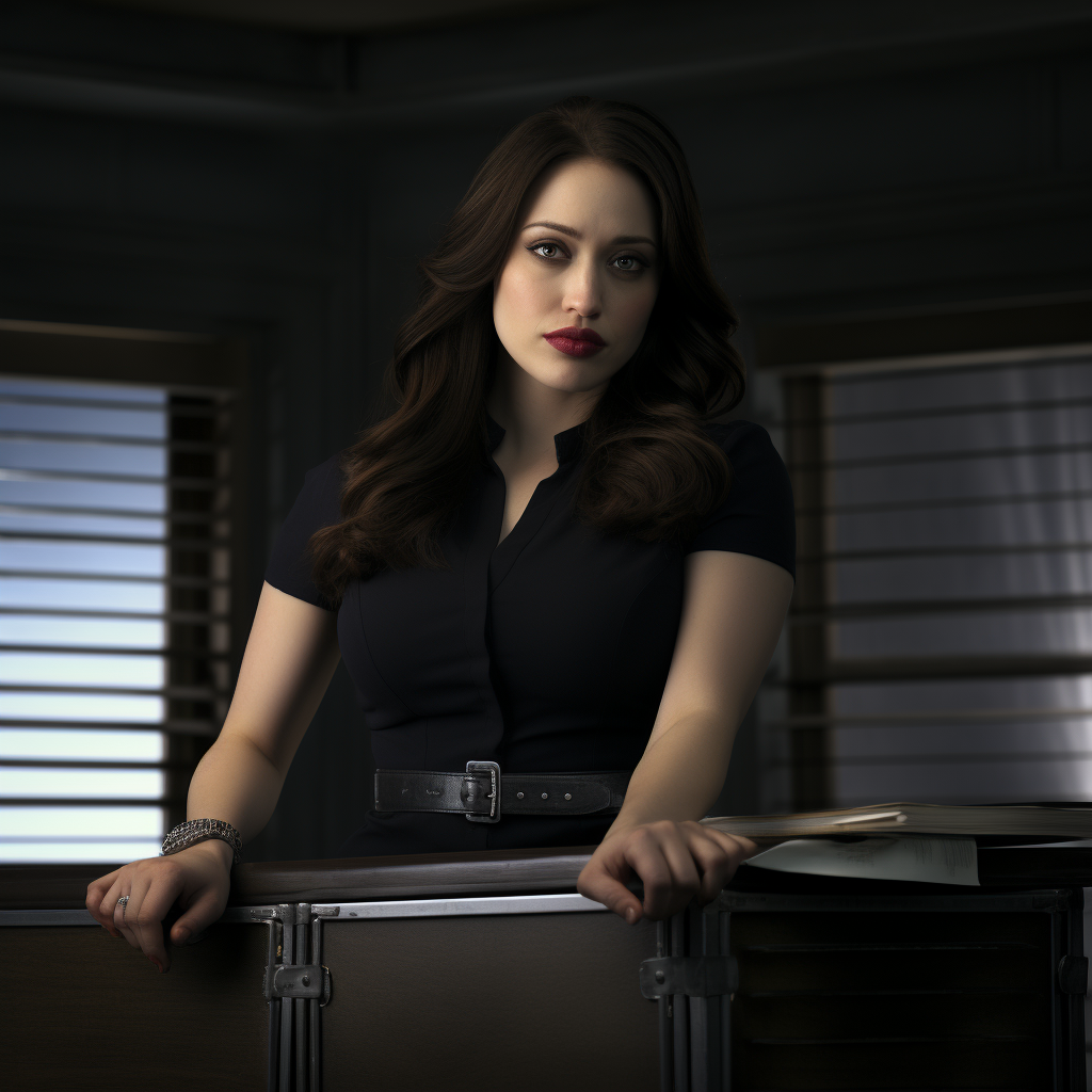 Kat Dennings as FBI Agent with Intense Look