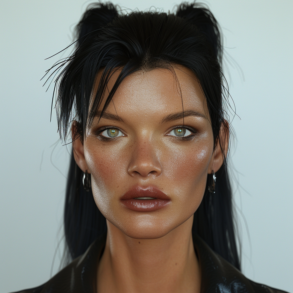 Kate Moss with Black Hair