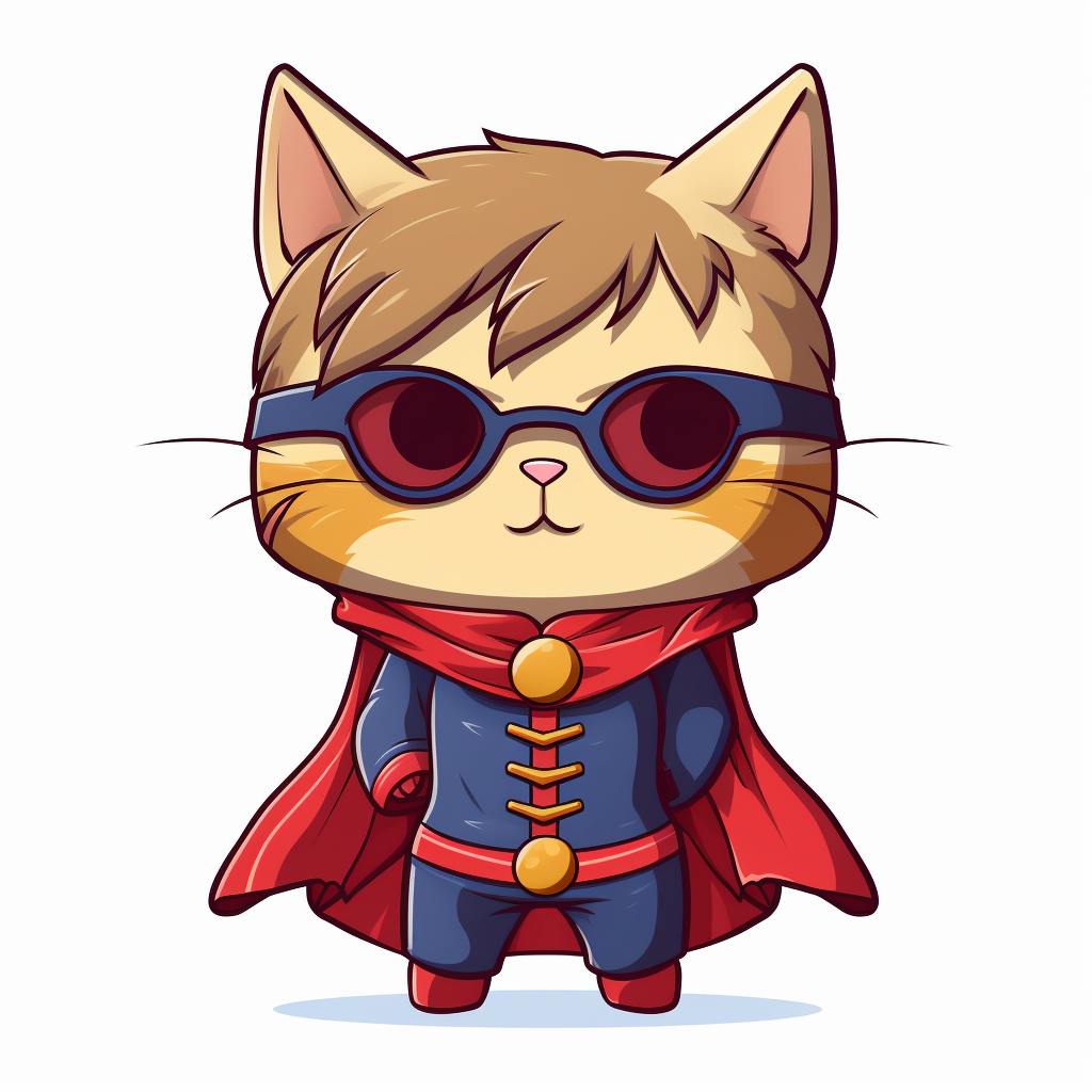 Adorable cat dressed as Ms. Marvel