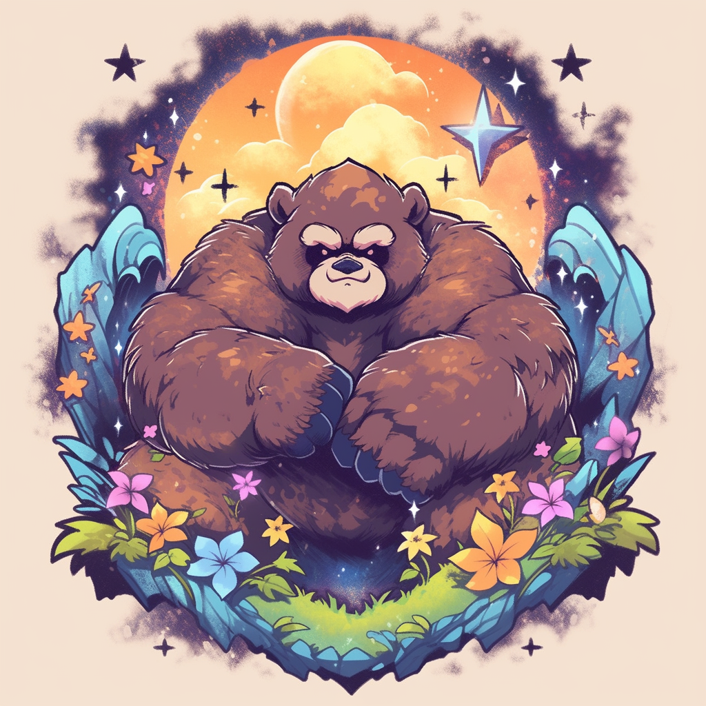 Cute muscle sloth t-shirt design