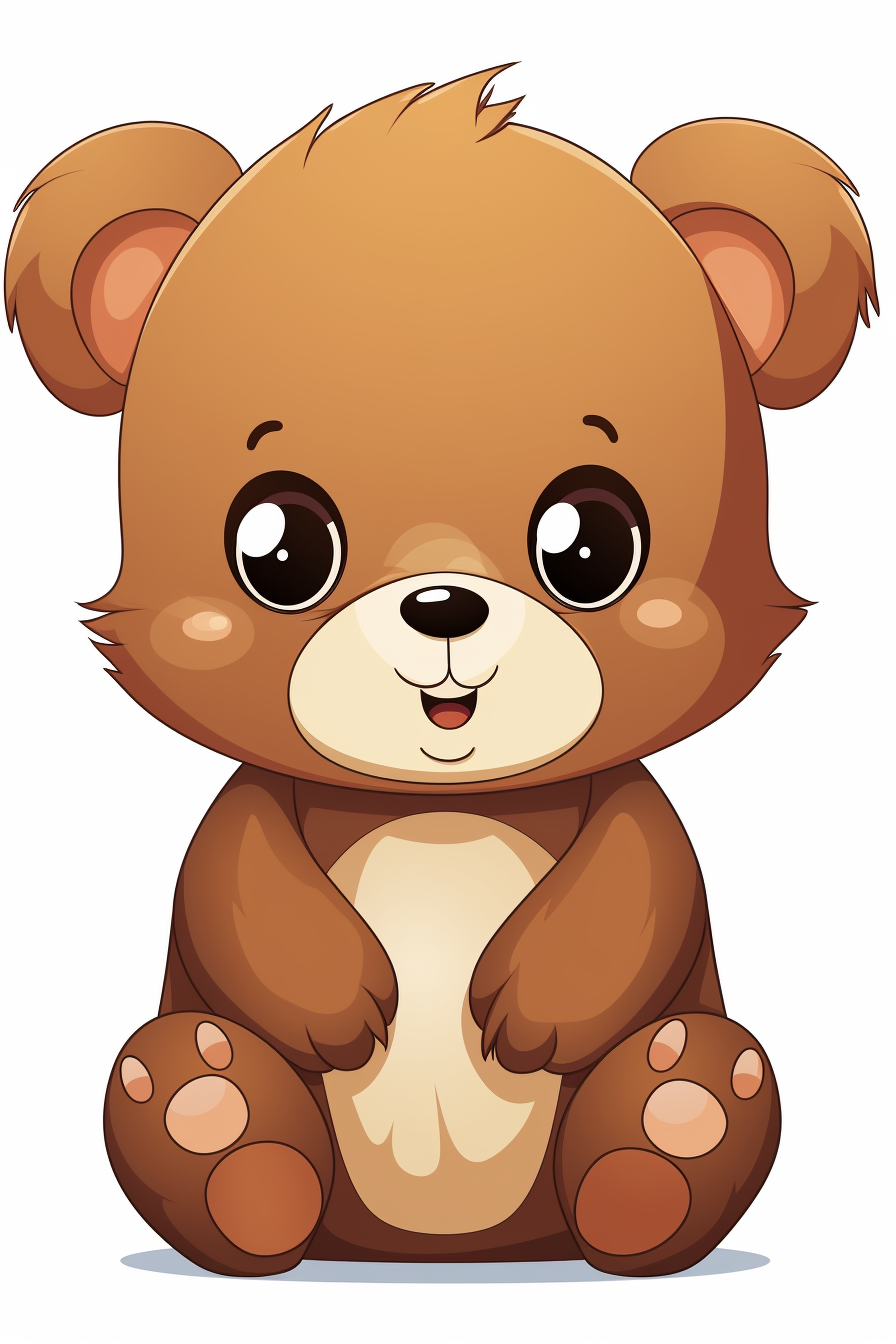 Cute Kawaii Bear Cartoon Image