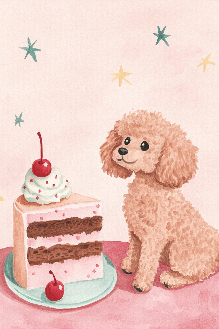 Cute Kawaii Poodle Toy Cake