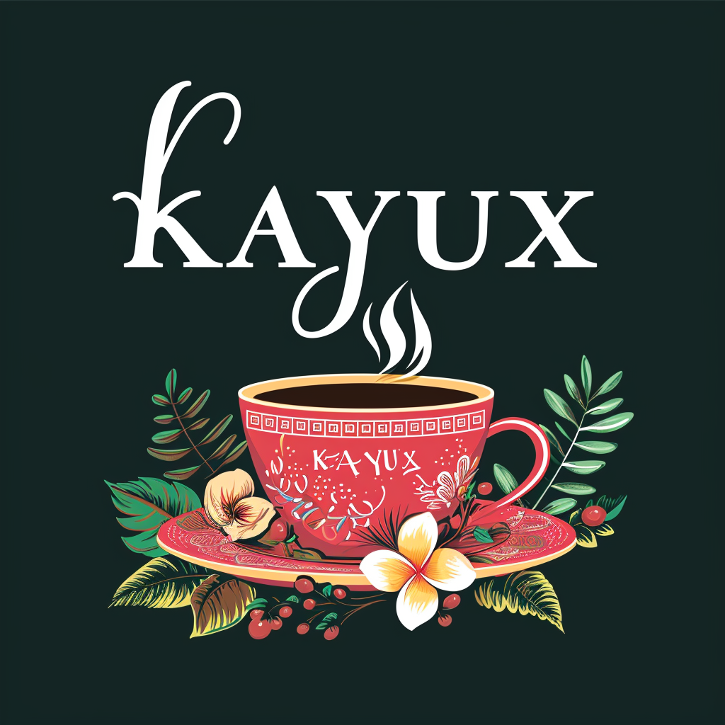 Matisse style tropical coffee logo