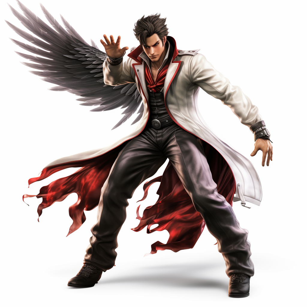 Kazuya with dynamic demon wings