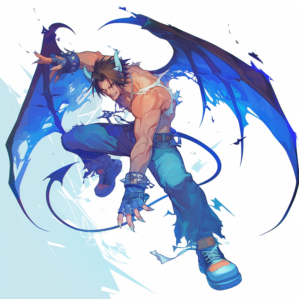 Kazuya with Demon Wings