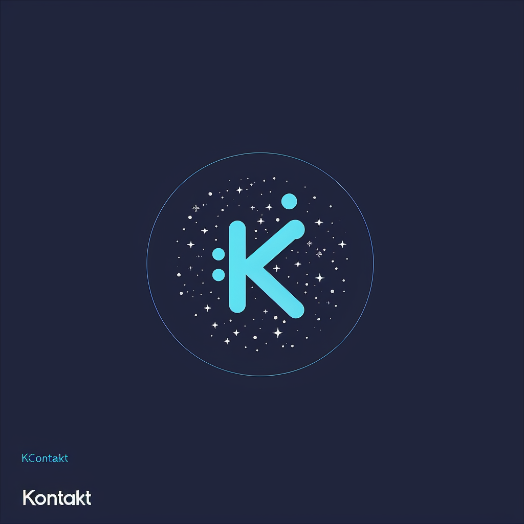 Minimalistic KContakt logo design for astrophotography