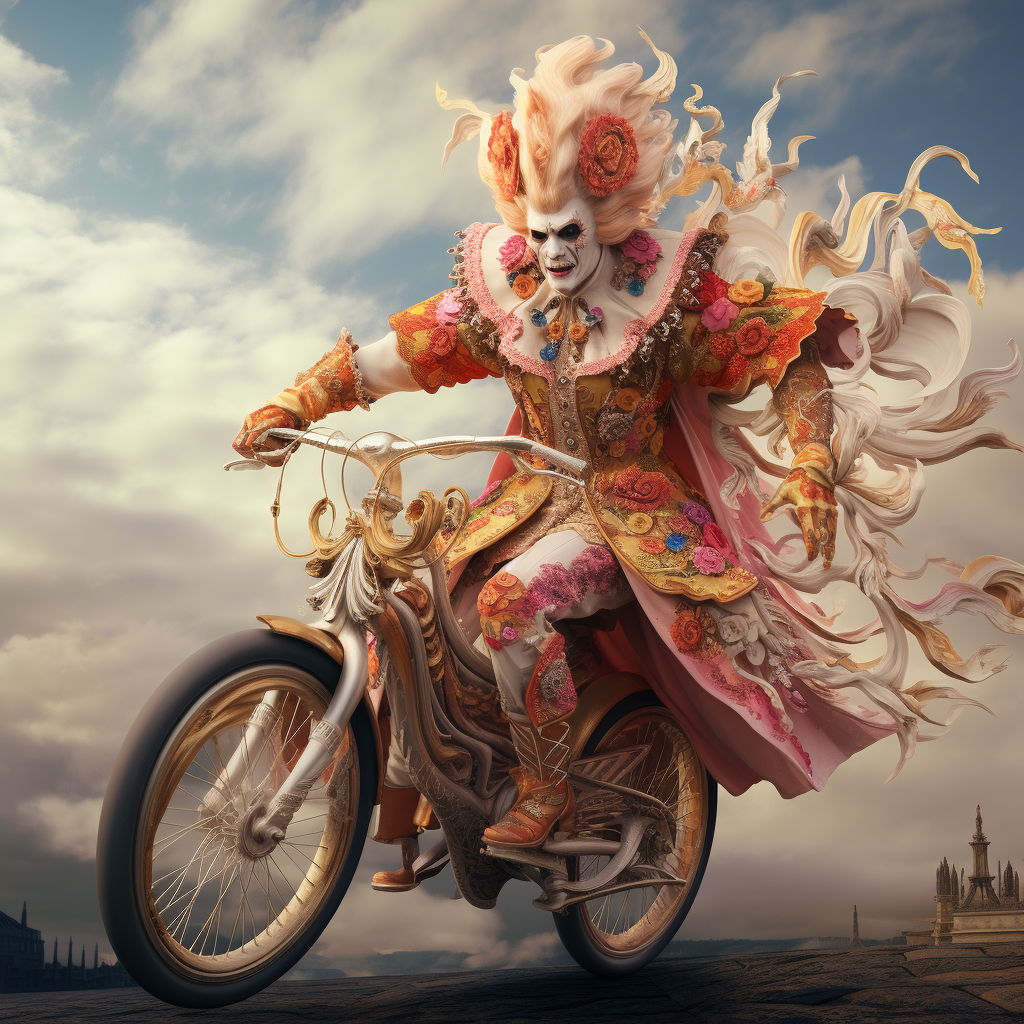 Kefka Palazzo enjoying a bicycle ride