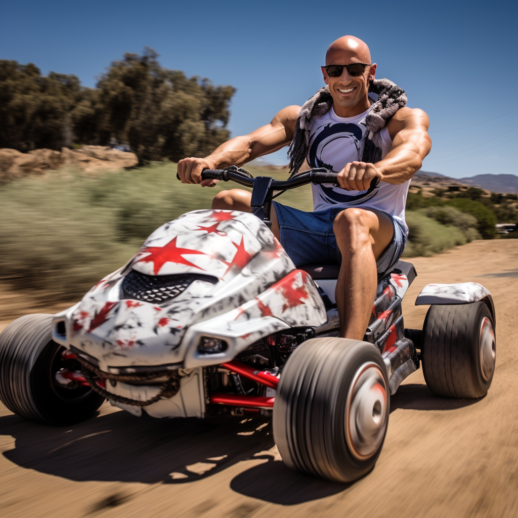 Kelly Slater on a Bobby Car in Marvel Style