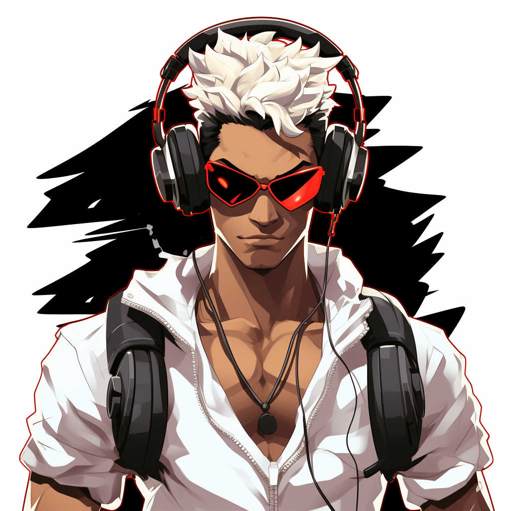 Ken from Street Fighter with Sunglasses and Headphones