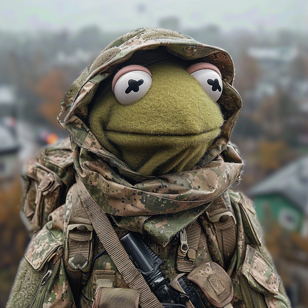 Kermit Frog Russian Camo Uniform