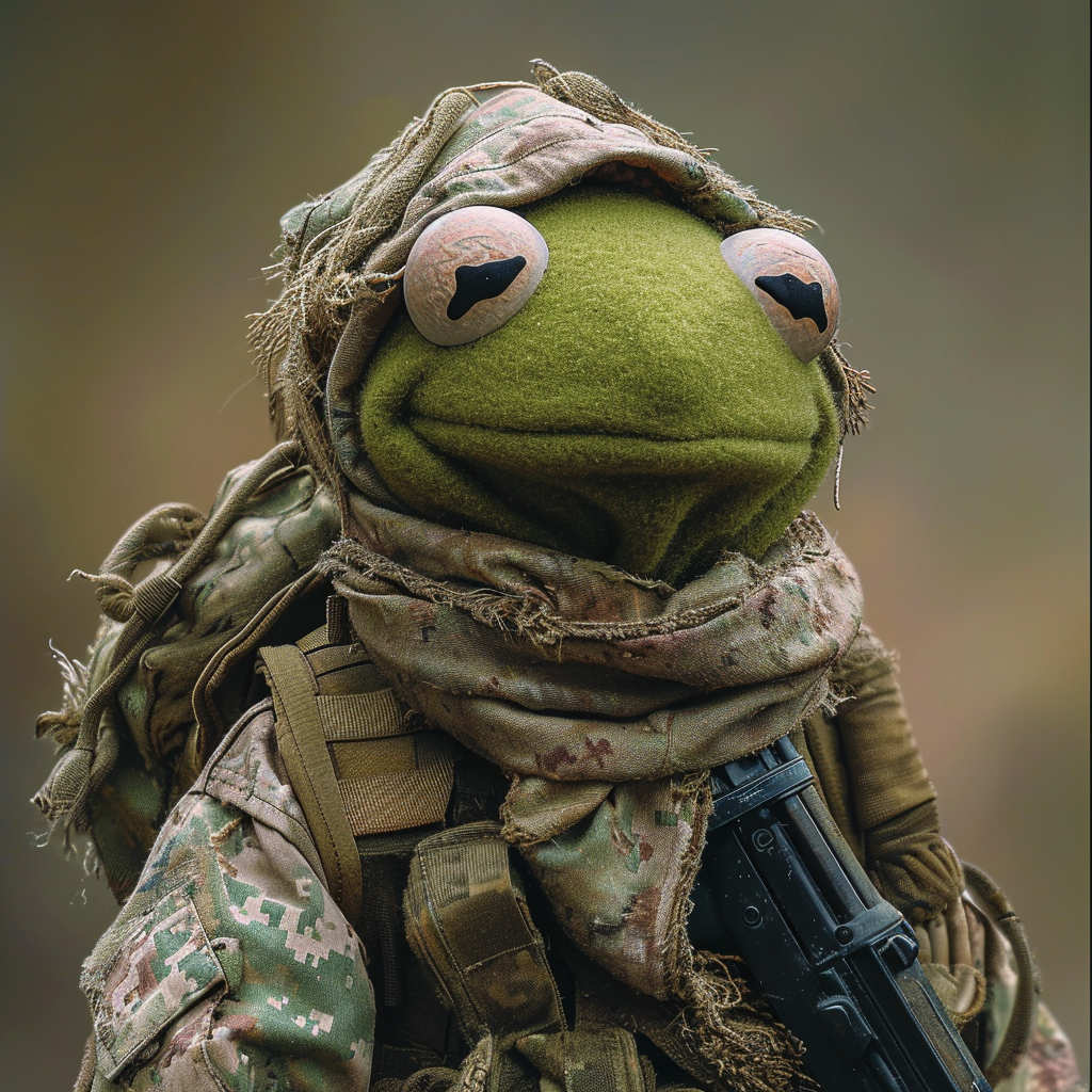 Kermit the Frog in US Camo