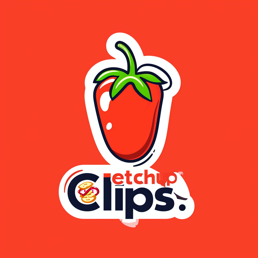 Cartoon-style logo for Ketchup Clips gaming company