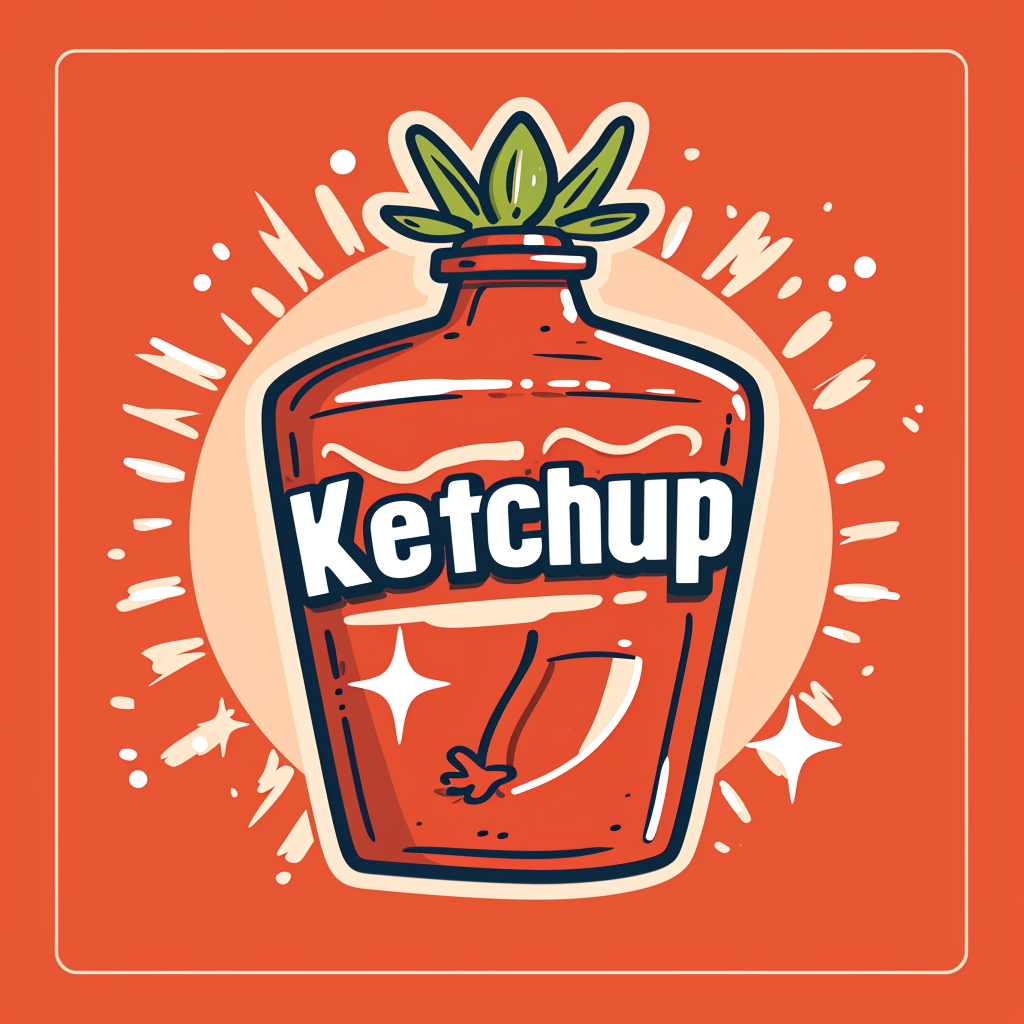 Cartoon-style Ketchup Gaming Logo