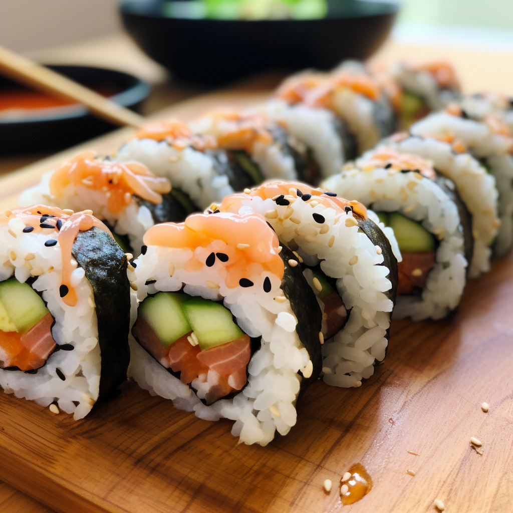 Keto-Friendly Sushi Roll with Smoked Salmon