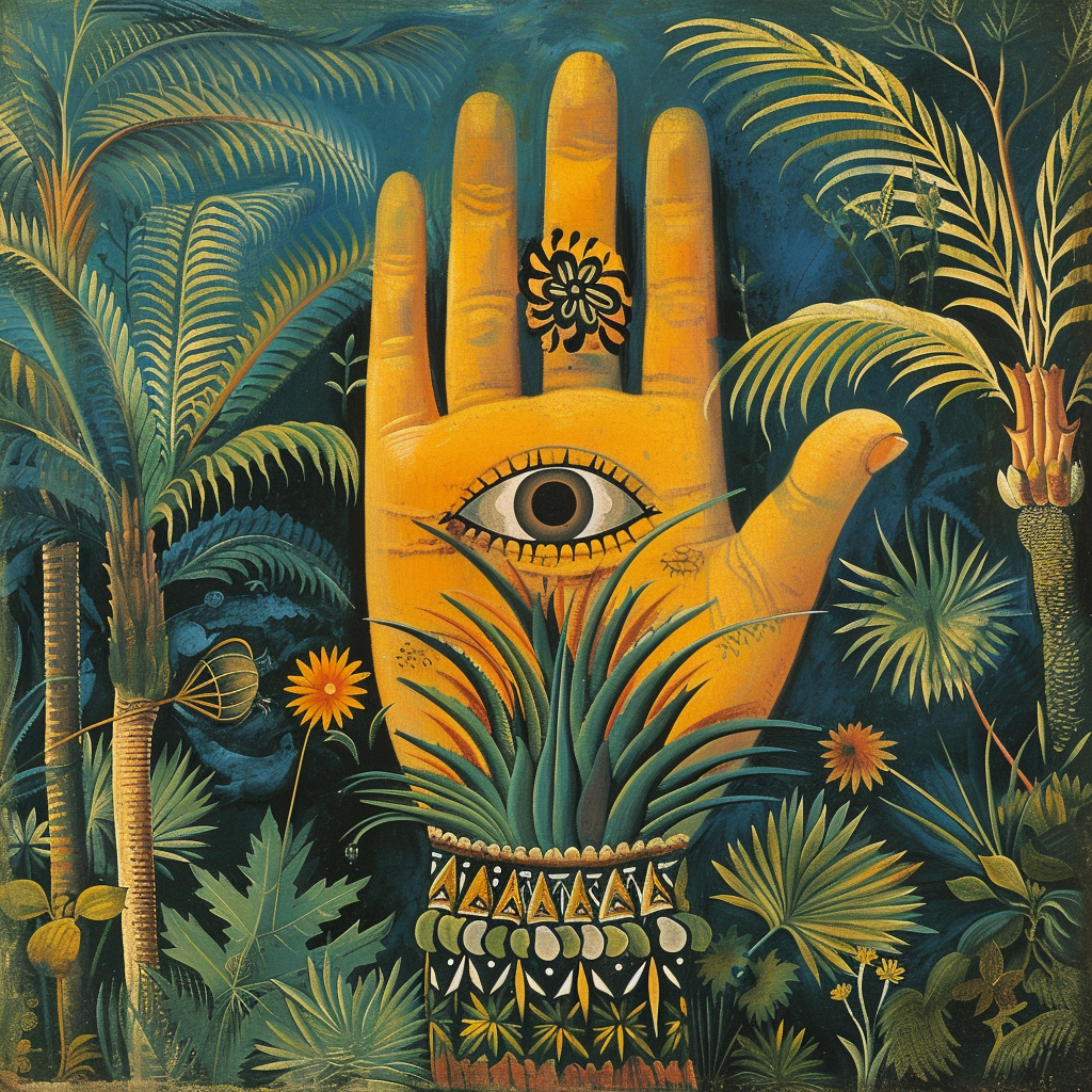 Khamsa symbol by Henri Rousseau